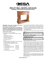 Предварительный просмотр 1 страницы Desa W26LTF Assembly And Installation Instructions Manual