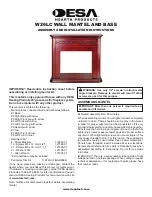 Desa Wall Mantel and Base W26LC Assembly And Installation Instructions предпросмотр