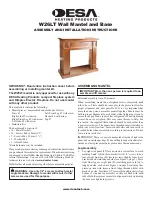 Предварительный просмотр 1 страницы Desa Wall Mantel and Base W26LT Assembly And Installation Instructions Manual