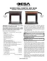 Desa Wall Mantel and Base W26ME Assembly And Installation Instructions предпросмотр