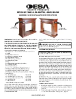 Desa Wall Mantel and Base W32LS2 Assembly And Installation Instructions Manual предпросмотр