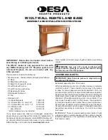 Desa Wall Mantel and Base W32LT Assembly And Installation Instructions Manual предпросмотр