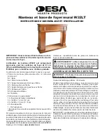 Предварительный просмотр 9 страницы Desa Wall Mantel and Base W32LT Assembly And Installation Instructions Manual