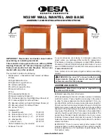 Предварительный просмотр 1 страницы Desa Wall Mantel and Base W32MF Assembly And Installation Instructions