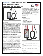 Предварительный просмотр 1 страницы Desco 19249 Operation And Maintenance Manual