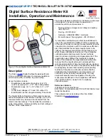 Preview for 1 page of Desco 19290 Installation, Operation And Maintenance Manual