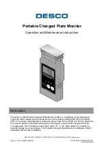 Desco 19494 Operation And Maintenance Instructions preview