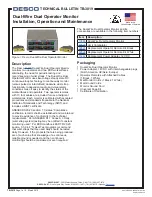 Desco 19665 Installation, Operation And Maintenance preview