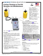 Preview for 1 page of Desco 19780 Operation And Maintenance