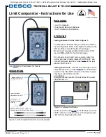 Desco Limit Comparator Instructions For Use preview