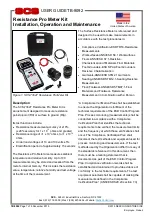 Preview for 1 page of Desco SCS-73627 Installation, Operation And Maintenance Manual