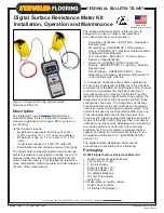 Preview for 1 page of Desco Statguard Flooring D19290 Installation, Operation And Maintenance Manual