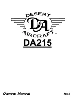 Desert Aircraft DA-215 Owner'S Manual preview