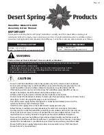 Desert Spring DS-3200 Assembly & User Manual preview