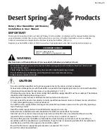 Desert Spring DS Series Installation & User Manual preview