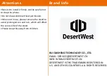 Preview for 5 page of DesertWest CTVK43 Manual