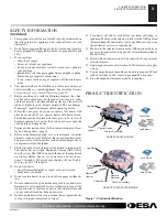 Preview for 3 page of Design Dynamics VF-18N-BTB Owner'S Operation And Installation Manual