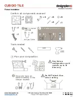 Предварительный просмотр 2 страницы Designplan CUBOID TILE Installation Instructions Manual