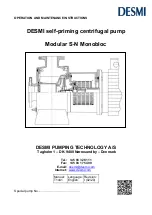 Preview for 1 page of Desmi Modular S N Monobloc Operation And Maintenance Instructions