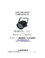 DESMOCAL LED PAR LIGHT User Manual preview