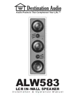 Destination Audio ALW583 Installation & Operation Manual preview