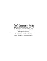 Preview for 12 page of Destination Audio QT605 Installation & Operation Manual