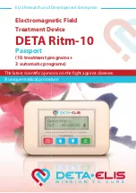 Preview for 1 page of Deta-Elis DETA-RITM-10 Manual