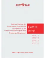 Preview for 1 page of Deta-Elis DeVita Energy User Manual