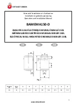 Detandt-Simon BAMEMA150-D Operation And Installation Manual предпросмотр