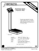 Preview for 1 page of Detecto 8437 Specifications