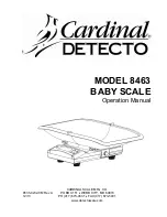 Предварительный просмотр 1 страницы Detecto 8463 Operation Manual