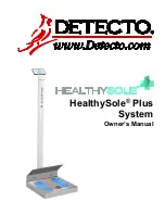 Detecto HealthySole Plus Owner'S Manual предпросмотр