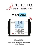 Detecto MedVue MV1 Owner'S Manual preview