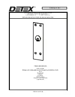 Preview for 1 page of Detex 03W ADVANTEX Installation Instructions