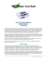 Preview for 1 page of Detox MD-805D User Manual