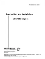 Detroit Diesel MBE4000 Application And Installation Manual preview