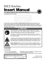 Detroit Radiant Products DX2 Series Insert Manual предпросмотр