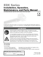 Detroit Radiant Products EDX Series Installation, Operation, Maintenance And Parts Manual предпросмотр