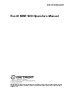 Preview for 1 page of DETROIT MBE 900 Operator'S Manual