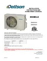 Предварительный просмотр 1 страницы Dettson COND-30-01 Installation Instructions And Owner'S Manual