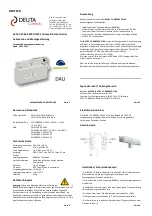 Предварительный просмотр 1 страницы DEUTA Controls EnOcean-DALI BL-201-12-868 ERCO FLEX Assembly Instructions And Operating Manual