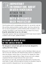 Preview for 7 page of deuter Attack 18 SL Manual