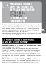 Preview for 15 page of deuter Attack 18 SL Manual