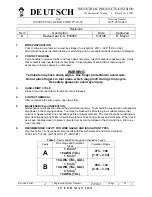 Preview for 1 page of Deutsch DTT-16-02 Instruction Manual