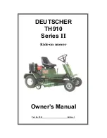 Deutscher TH910 Series II Owner'S Manual preview