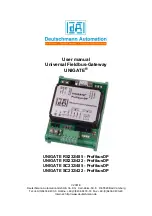 DEUTSCHMANN AUTOMATION UNIGATE RS232/422 Instruction Manual предпросмотр