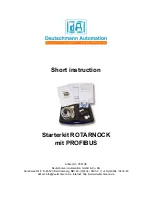 Preview for 1 page of DEUTSCHMANN AUTOMATION V3470E Short Instruction