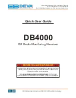 Preview for 1 page of DEVA Broadcast DB4000 Quick User Manual