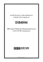 Preview for 1 page of DEVA Broadcast DB4004 Maintenance And Operation Instruction Manual