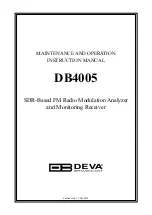 DEVA Broadcast DB4005 Maintenance And Operation Instruction Manual preview